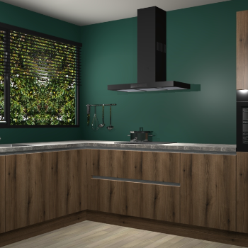 Goud Eiken greeploze keuken Rhodos 54013