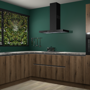 Goud Eiken greeploze keuken Rhodos 54016