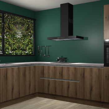 Goud Eiken greeploze keuken Rhodos 54027