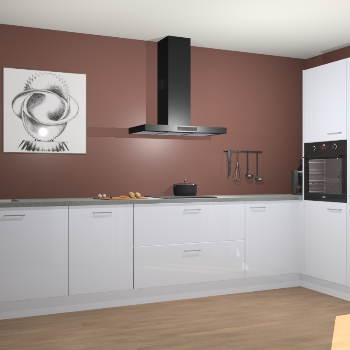 Sneeuwwitte hoogglans keuken Khao Lak 74016