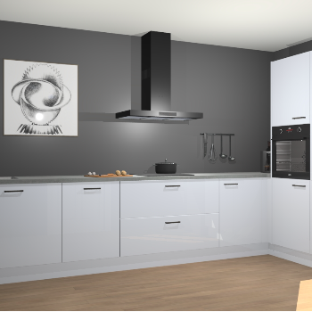 Sneeuwwitte hoogglans keuken Khao Lak 74019