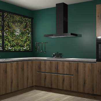 Goud Eiken greeploze keuken Rhodos 54030