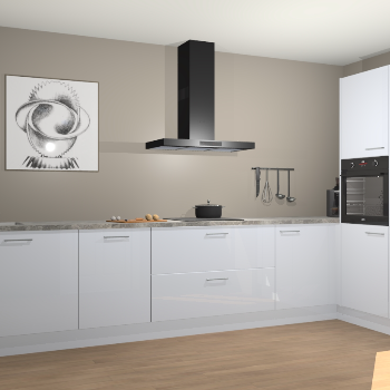 Sneeuwwitte hoogglans keuken Khao Lak 74027