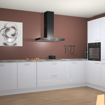 Sneeuwwitte hoogglans keuken Khao Lak 74028