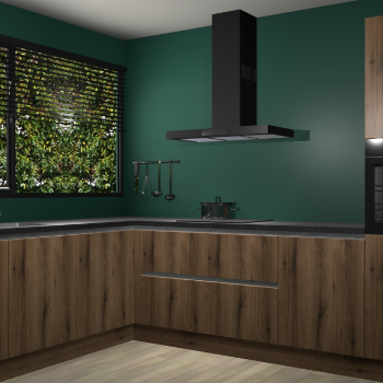 Goud Eiken greeploze keuken Rhodos 54052