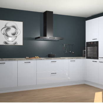 Sneeuwwitte hoogglans keuken Khao Lak 74030