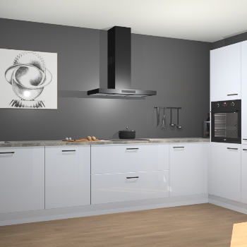 Sneeuwwitte hoogglans keuken Khao Lak 74031