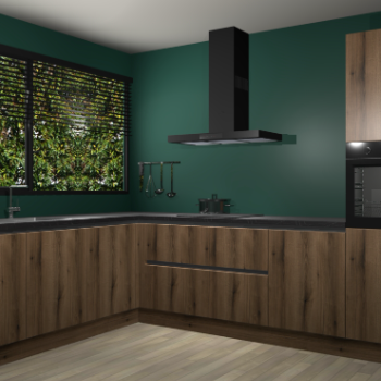 Goud Eiken greeploze keuken Rhodos 54056