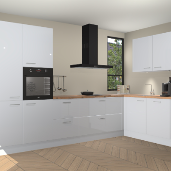 Sneeuwwitte hoogglans keuken Vlaanderen 47850