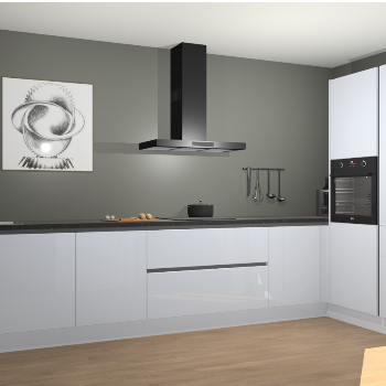 Sneeuwwitte hoogglans greeploze keuken Khao Lak 74041