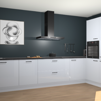 Sneeuwwitte hoogglans keuken Khao Lak 74042