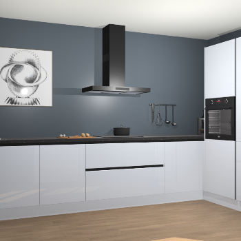 Sneeuwwitte hoogglans greeploze keuken Khao Lak 74044