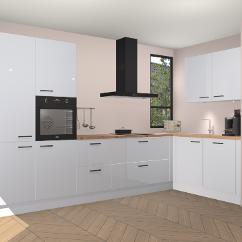 Sneeuwwitte hoogglans keuken Vlaanderen 47853