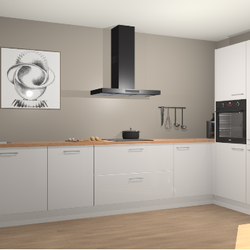 Zijdegrijze hoogglans keuken Khao Lak 74074