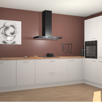 Zijdegrijze hoogglans keuken Khao Lak 74075