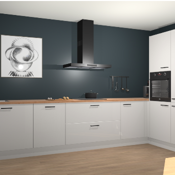 Zijdegrijze hoogglans keuken Khao Lak 74077