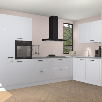 Sneeuwwitte hoogglans keuken Vlaanderen 47867