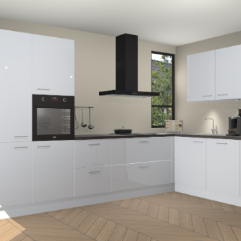 Sneeuwwitte hoogglans keuken Vlaanderen 47870
