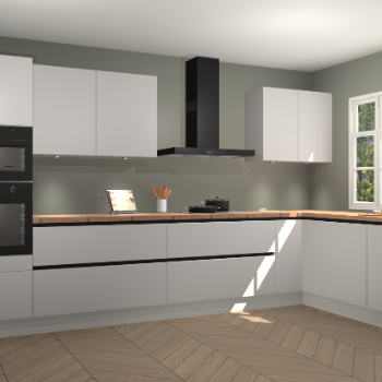 Zijdegrijze greeploze keuken Graz 71529