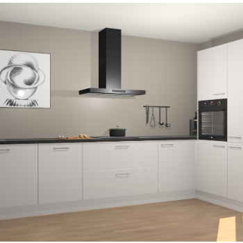 Zijdegrijze hoogglans keuken Khao Lak 74094