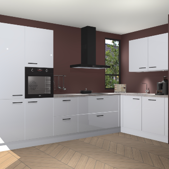 Sneeuwwitte hoogglans keuken Vlaanderen 47909