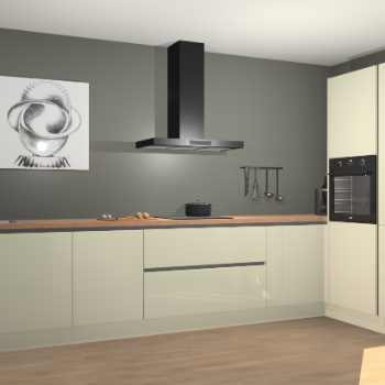 Magnolia hoogglans greeploze keuken Khao Lak 74183