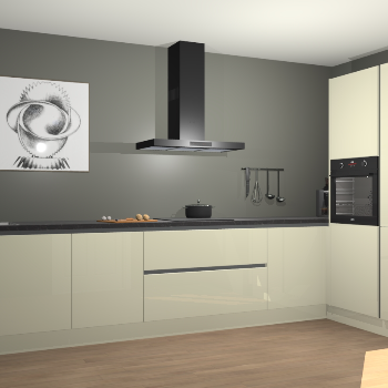 Magnolia hoogglans greeploze keuken Khao Lak 74232