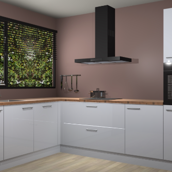 Sneeuwwitte hoogglans keuken Rhodos 55019