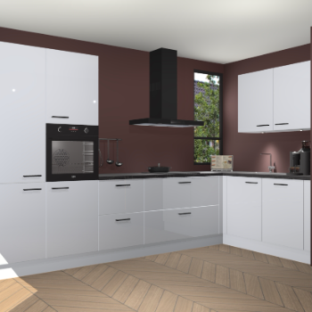 Sneeuwwitte hoogglans keuken Vlaanderen 47915
