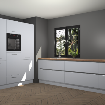 Sneeuwwitte greeploze keuken Taipei 89351