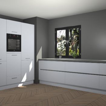 Sneeuwwitte greeploze keuken Taipei 89412