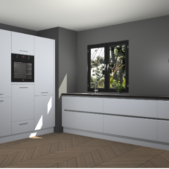 Sneeuwwitte greeploze keuken Taipei 89448