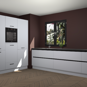 Sneeuwwitte greeploze keuken Taipei 89452