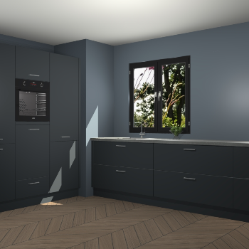 Onyxgrijze keuken Taipei 89708