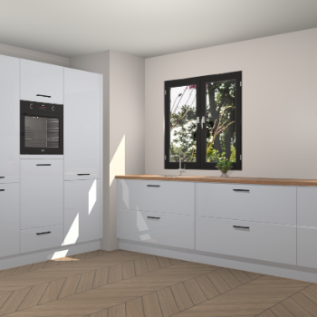 Sneeuwwitte hoogglans keuken Taipei 89366