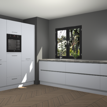 Sneeuwwitte greeploze keuken Taipei 89548