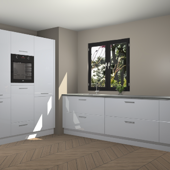 Sneeuwwitte hoogglans keuken Taipei 89405