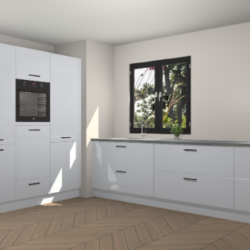 Sneeuwwitte hoogglans keuken Taipei 89408