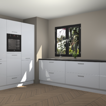 Sneeuwwitte hoogglans keuken Taipei 89429