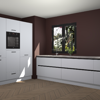 Sneeuwwitte greeploze keuken Taipei 89571