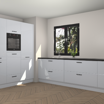 Sneeuwwitte hoogglans keuken Taipei 89432