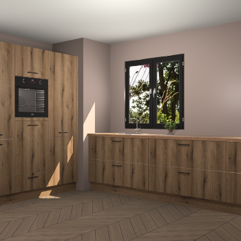 Goud Eiken keuken Taipei 89607