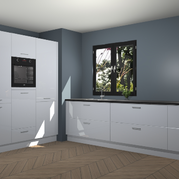 Sneeuwwitte hoogglans keuken Taipei 89579