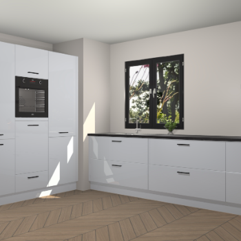 Sneeuwwitte hoogglans keuken Taipei 89581