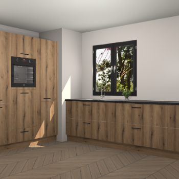 Goud Eiken keuken Taipei 89728