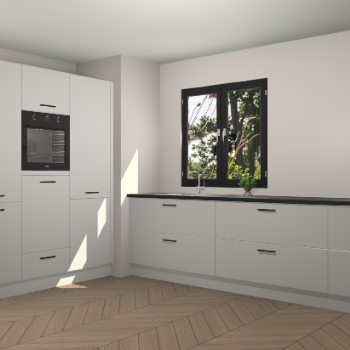 Zijdegrijze keuken Taipei 89802