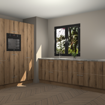 Goud Eiken keuken Taipei 89744