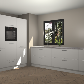 Zijdegrijze keuken Taipei 89786