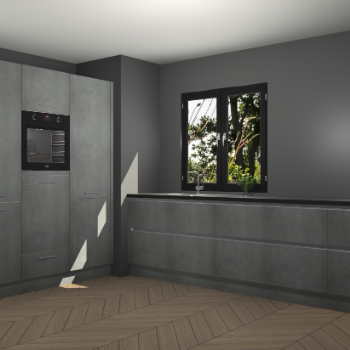 Beton Parelgrijs greeploze keuken Taipei 89505