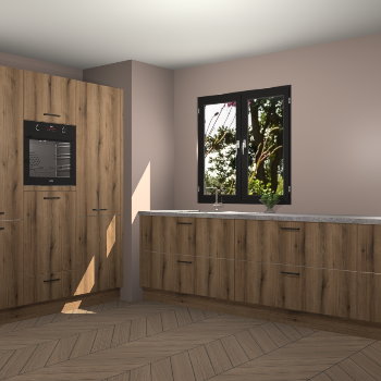 Goud Eiken keuken Taipei 89760